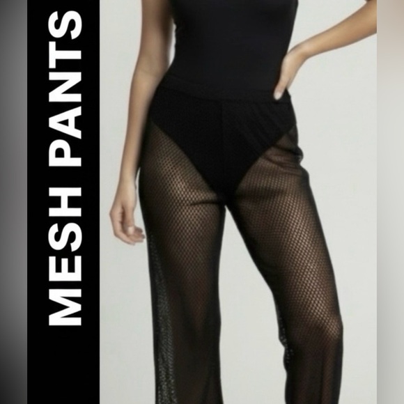 Pants - MESH - Black Mesh Pants Size Have XL New With Out Tags